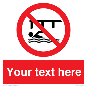 Custom Do not swim in the vicinity of piers